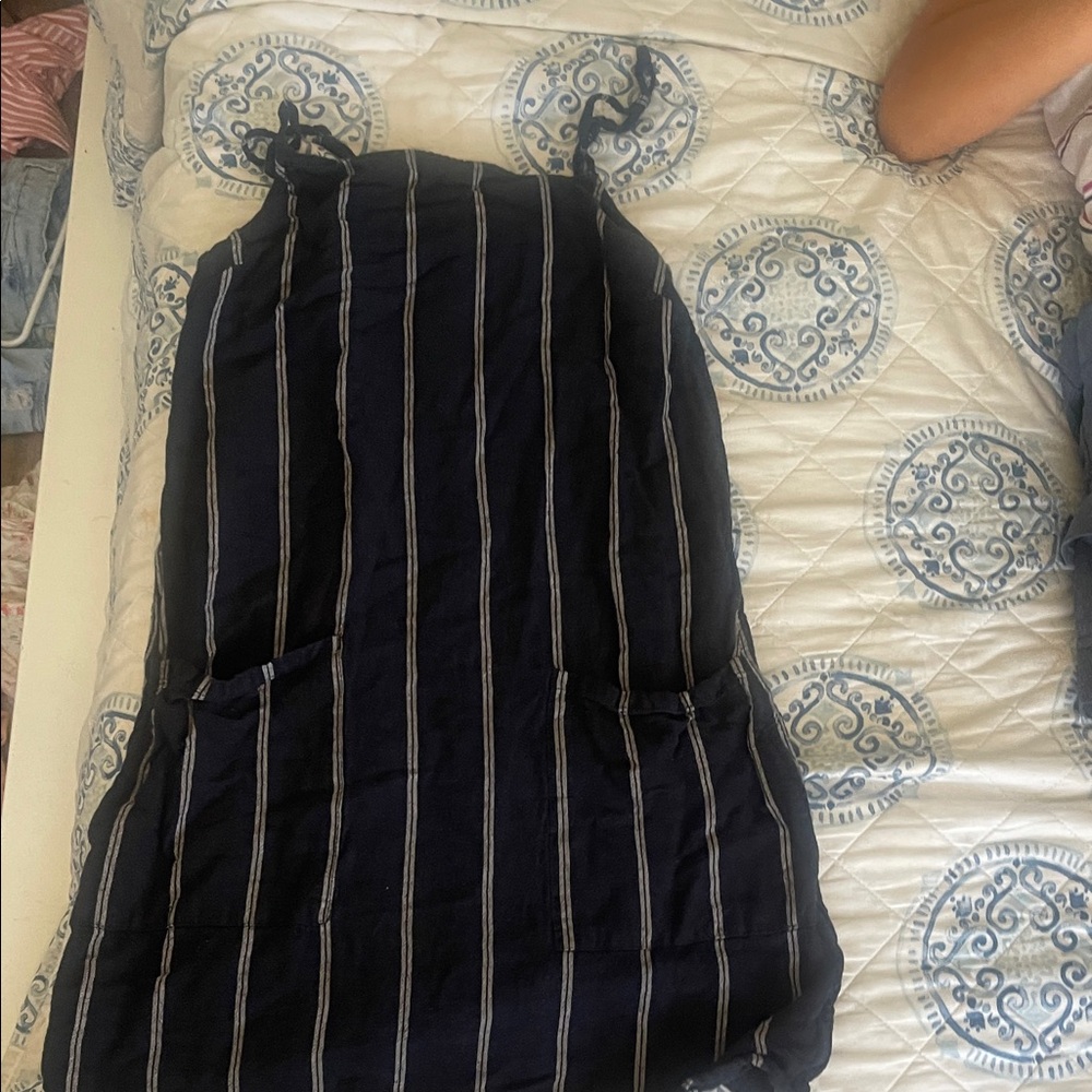 Billabong Black and White Striped Top
